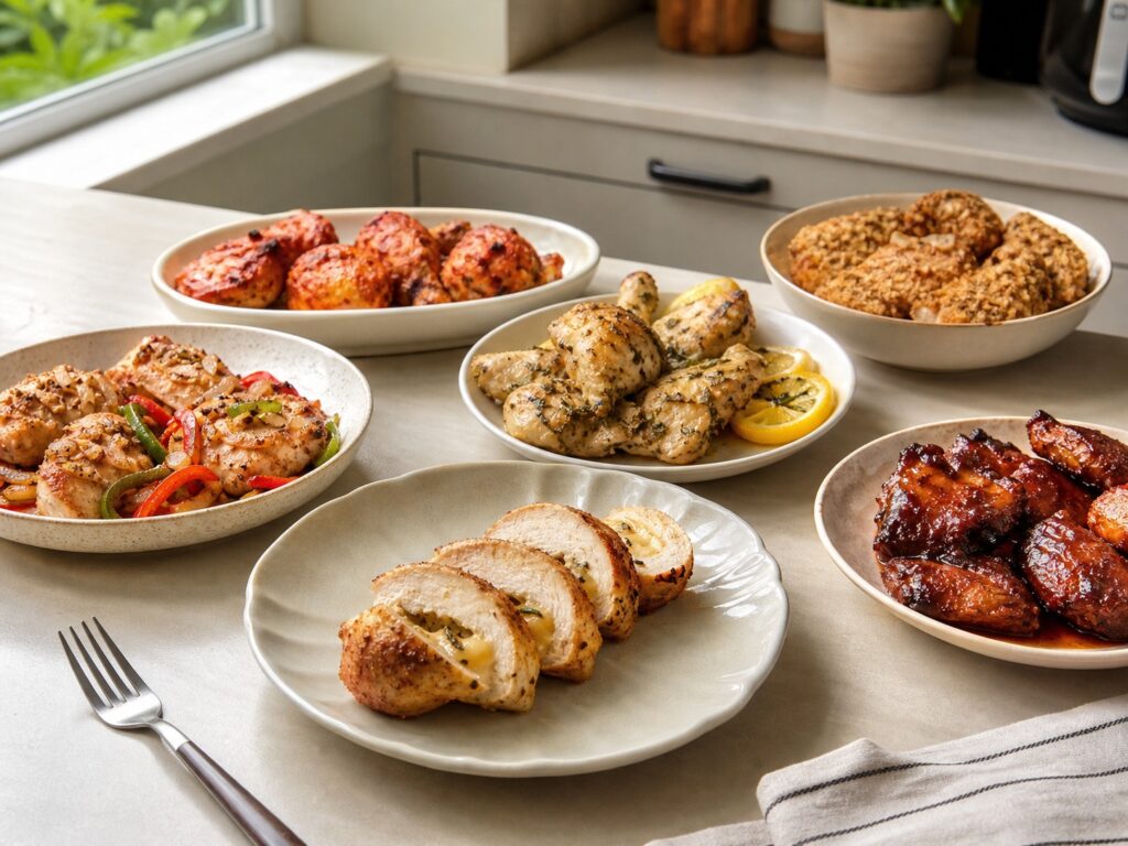 7 receitas de frango na air fryer para variar o almoço