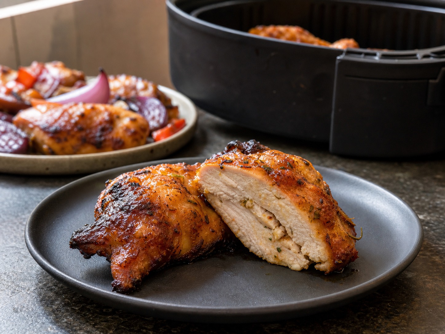 7 receitas de frango na air fryer para variar o almoço