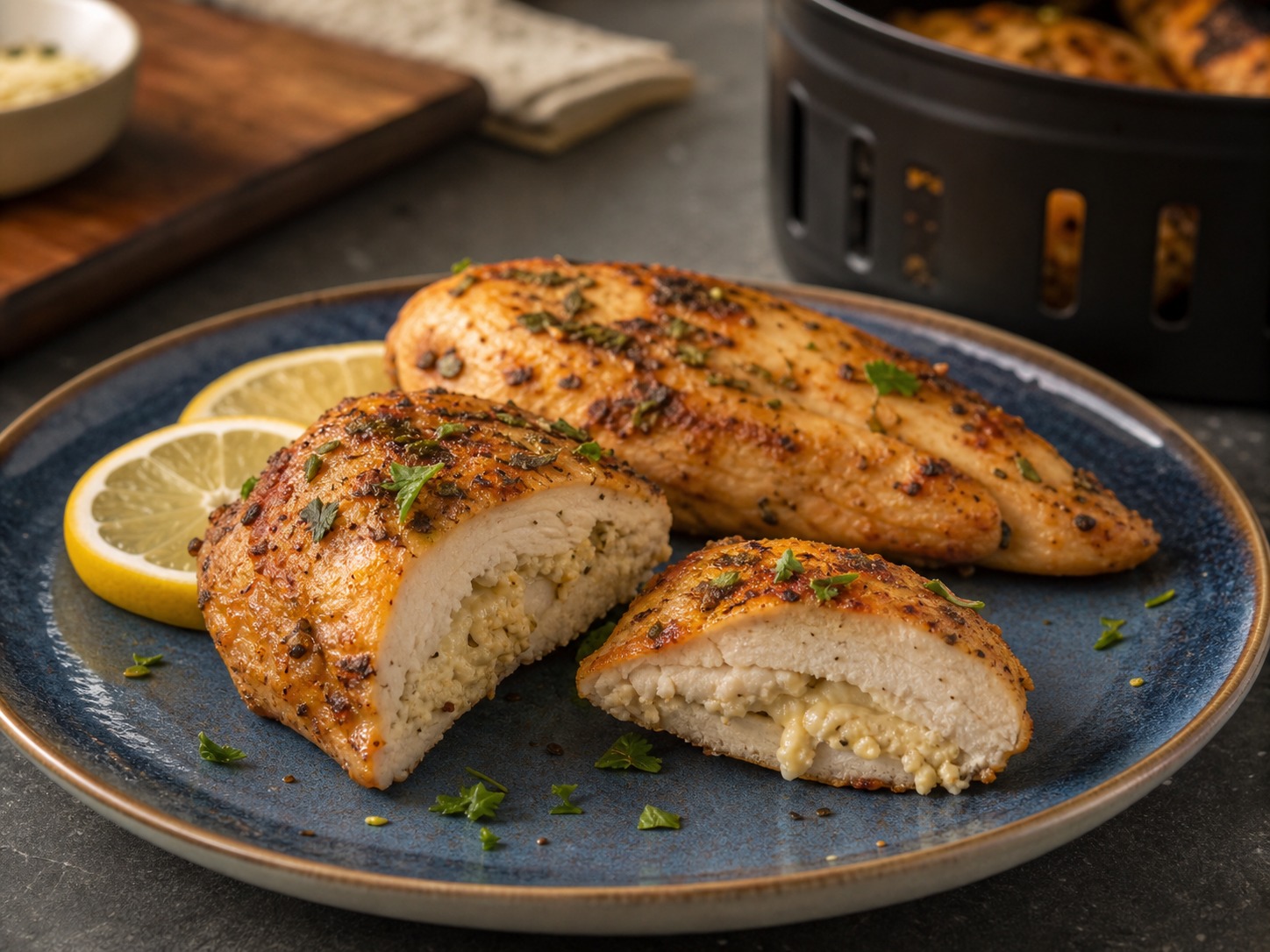 6 receitas de filé de frango na air fryer suculento