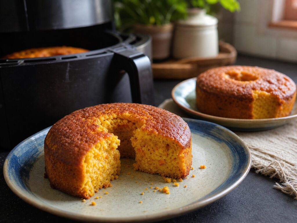 7 receitas de bolo na air fryer fáceis para o café da tarde
