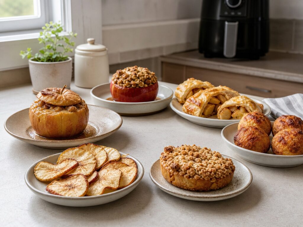 6 receitas de maçã na air fryer com canela e sabor caseiro