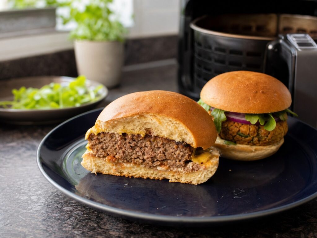 hambúrguer na air fryer