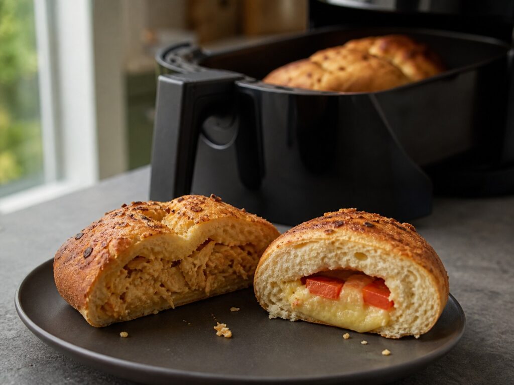 pão recheado na air fryer