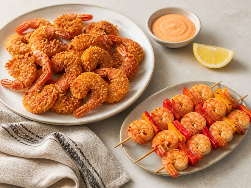 camarão na air fryer