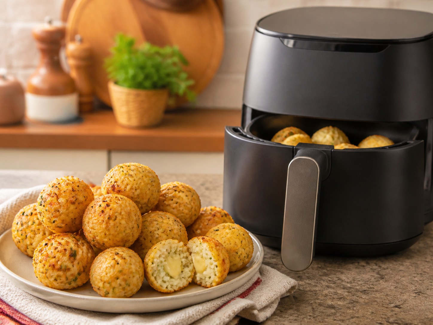 bolinho de arroz na air fryer