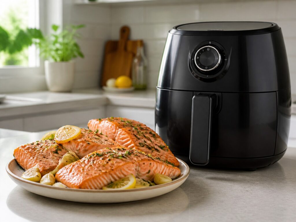 salmão na air fryer 