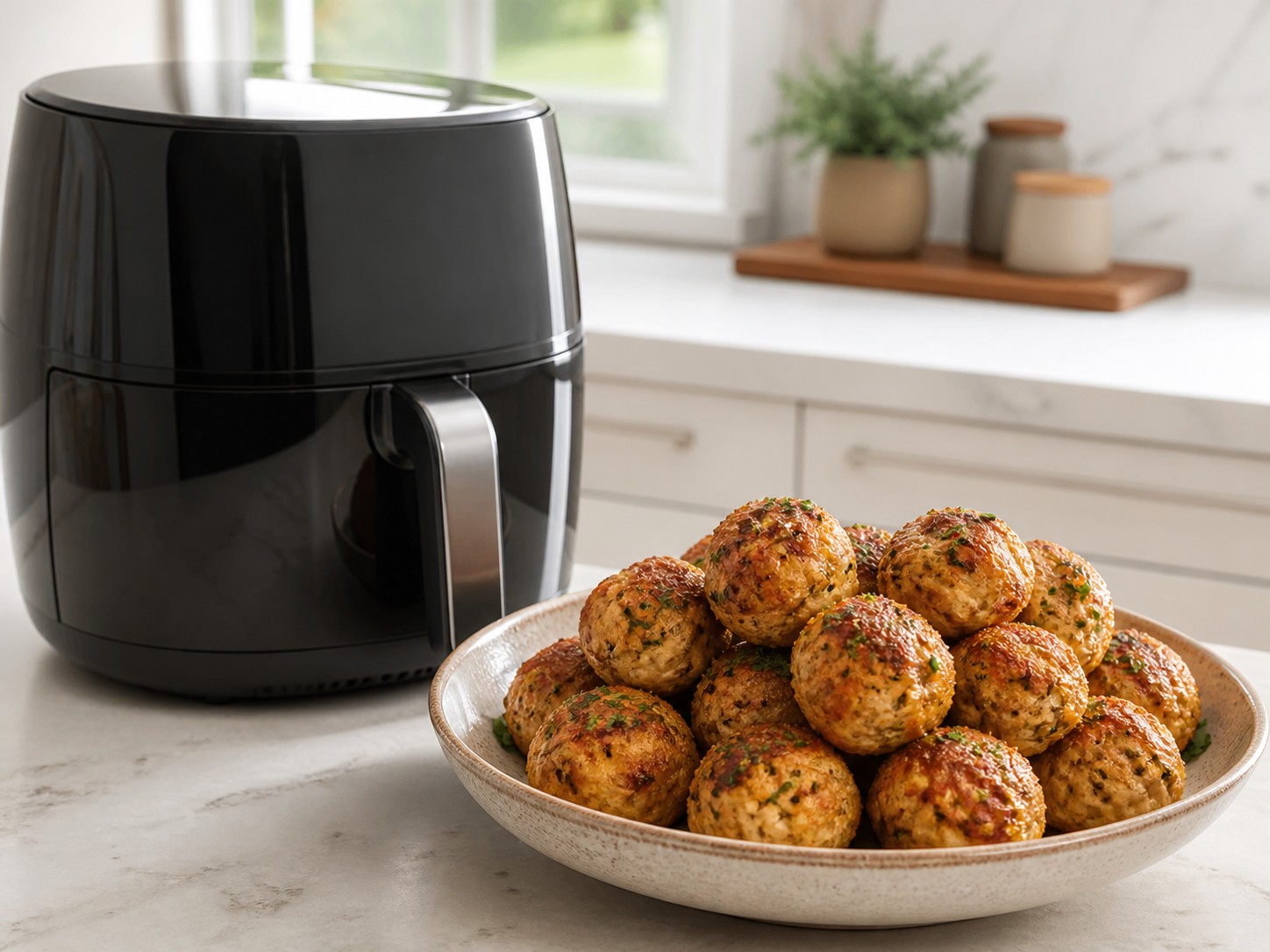 almôndega de frango na air fryer