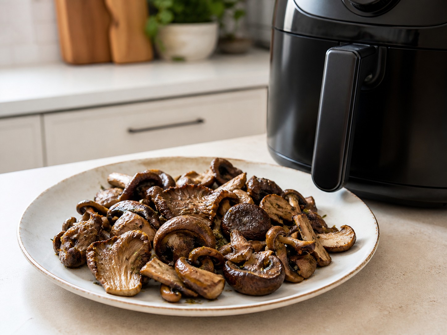 cogumelo na air fryer